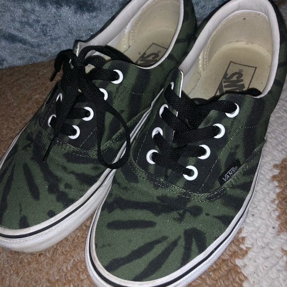 green tie dye vans